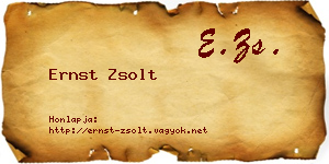 Ernst Zsolt névjegykártya